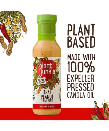 Plant Junkie Thai Peanut Vinaigrette Dressing - 12 Fl Oz - Buy Online on GoSupps.com