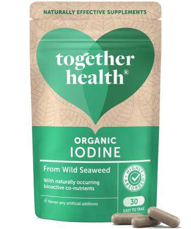 Organic Seaweed Iodine Supplement Together Health from Organic Seaweed Natural Source of Iodine Vegan Friendly Made in The UK Pack of 3-90 Vegecaps 90 Count (Pack of 3)