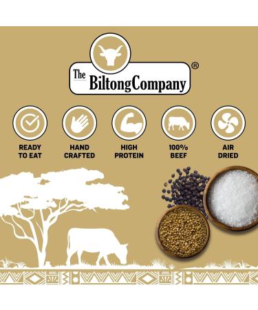 Garlic Pepper Sliced Biltong 5 x 50g (250g) Natural Spicy Beef Biltong by The Biltong Company High in Protein & Keto Diet-Approved Lean Biltong Spiced Meat Snack Like Jerky Garlic Pepper 50 g (Pack of 5) - Buy Online on GoSupps.com