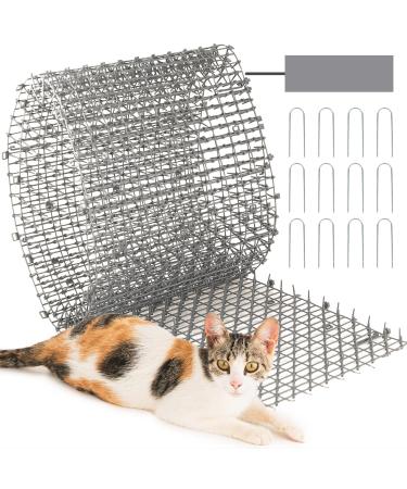 Ohlela Scat Mat for Cats - Furniture Protectors from Pets - Great for Cat Deterrent Indoor & Outdoor PP Plastic Spikes Mat - Wide Area Coverage - Large & Adjustable Size (78 in x 12 in) 6.5ft x 12in Grey
