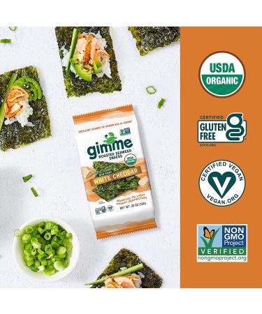 Organic White Cheddar Roasted Seaweed Sheets - Keto, Vegan, Gluten Free - 6 Count Pack - Buy Online on GoSupps.com