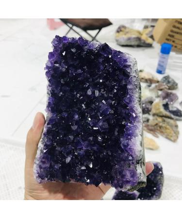 Natural Crystal Rough Natural Crystal Rough Uruguay Stone Amethyst geode Crystal Quartz Cluster Home Decor Display amethyste (Size : 900-1000g) (Size : 1500-1600g) - Buy Online on GoSupps.com