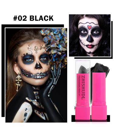 Black Body Face Paint Stick - High Pigmented Matte Lipstick for Sports Halloween & Special Effects | Eye Black Stick 02Black - Buy Online on GoSupps.com