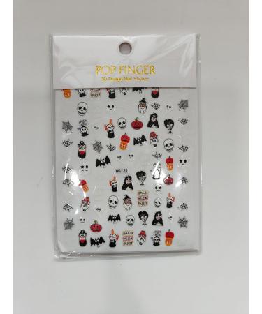 Kalolary Halloween Nail Art Stickers Decals 12 Sheets Self-Adhesive DIY Nail Art Strips Various Patterns Pumpkin Bat Ghost Skull Skeleton Nail Decoration for Girls Women Halloween Party - Buy Online on GoSupps.com
