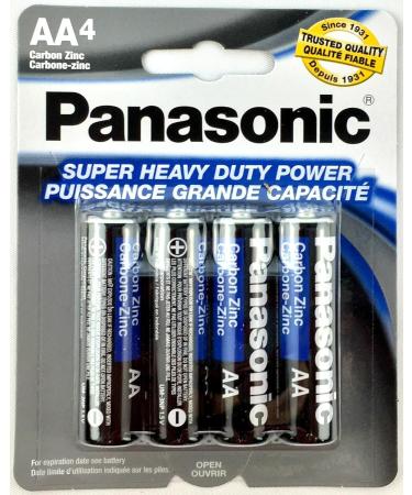 Buy Panasonic 100pc AA Batteries - Super Heavy Duty Carbon Zinc 1.5V - International Shipping Available - Buy Online on GoSupps.com