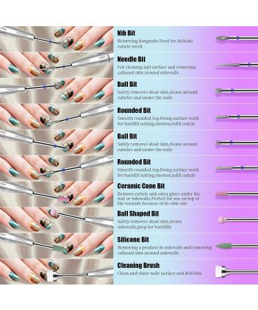 Heymkgo 30PC Professional Nail Cutter Attachments - 3/32 Ceramic & Wolfram Carbide Diamond Bits for Acrylic & Gel Manicure & Pedicure Tools - Buy Online on GoSupps.com