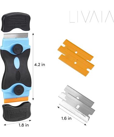 Hob Scraper Tool Set - Glass & Induction Stove Cleaner with 6 Blades - Stainless Steel & Plastic Blades - LIVAIA Cooktop Cleaner - Buy Online on GoSupps.com