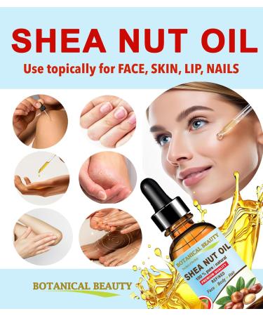 Botanical Beauty SHEA NUT OIL 100% Pure Natural Undiluted Refined Cold Pressed Carrier Oil for Face Skin Hair Lip Nails. (Karite) Nut Oil. Rich in Vitamin E Vitamin A (4 Fl Oz) 4 Fl Oz (Pack of 1) - Buy Online on GoSupps.com
