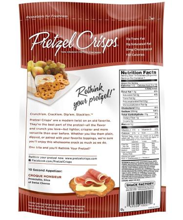 Snack Factory Pretzel Crisps - Honey Mustard & Onion, 7.2oz (Pack of 12) - Crunchy Snack Delight! - Buy Online on GoSupps.com