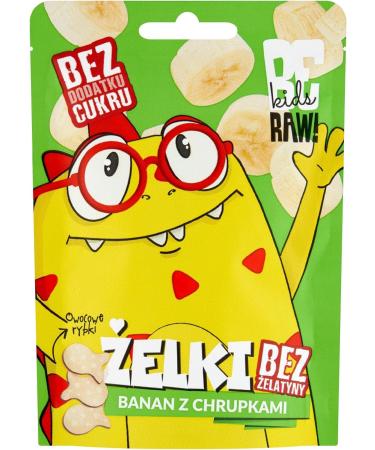  Be Raw! Rubber Bear with Banana and Chips No Added Sugar 35g Purella Food - Buy Online on GoSupps.com