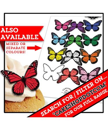 Cakeshop 12 x Pre-Cut Edible Butterfly Decorations Light Pink - Buy Online on GoSupps.com