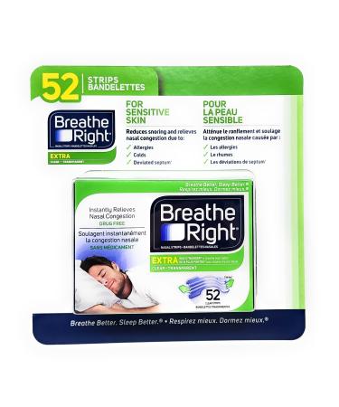 Breathe Right Clear Nasal Strips - 52 Count