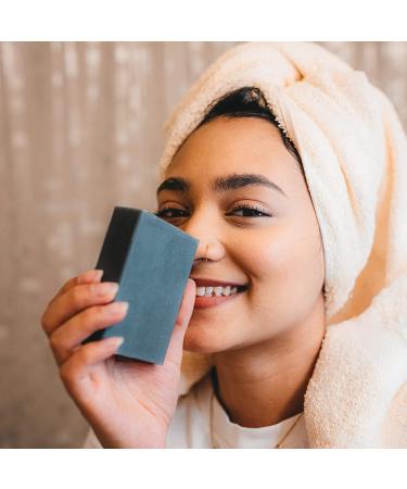 Keika Charcoal Black Soap Bar for Acne Eczema Psoriasis - 5 oz Bar for Face Body - Men Women Teens with Oily Skin - Buy Online on GoSupps.com