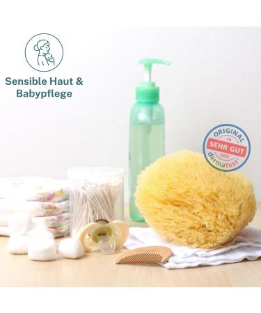 Tom & Pat Natural Bathing Sponge - Soft Greek Spa Quality for Sensitive Skin & Babies Dermatest Approved | 13-14 cm - Buy Online on GoSupps.com