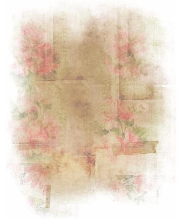 Rose Wallpaper Overlay Rice Paper 8 x 10.5 Inch - 6 Different Printed Mulberry Paper Designs for Decoupage Crafts and Mixed Media Art - Buy Online on GoSupps.com