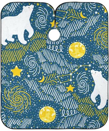 Waterproof Barber Cape - White Bear & Cheetah Haircut Bib for Men & Unisex | International Shipping Available - Buy Online on GoSupps.com