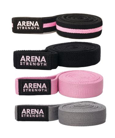 Arena Strength Long Fabric Resistance Bands - Full Body Resistance Bands Set of 4 and Pull Up Assistance Bands | Cloth Resistance Bands Loop with Fabric Exercise Resistance Bands Workout Guide