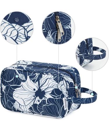 Blue Lotus Travel Toiletry Bag for Women - Dopp Kit Makeup Organizer & Cosmetics Case - Buy Online on GoSupps.com