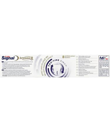 Signal Integral 8 Antibacterial Toothpaste with Pro-Time Zinc Cavity Protection Strengthened Gums Reinforced Enamel Whitening Action Fresh Breath Anti-Plaque & Anti-Tartar 75ml - Buy Online on GoSupps.com
