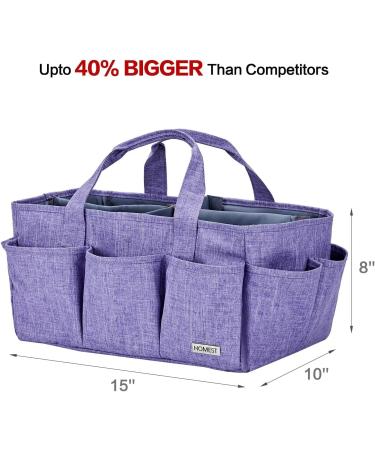 HOMEST Craft Organizer Tote Bag - Purple Art Caddy for Scrapbooking & Crafts Supplies - Buy Online on GoSupps.com