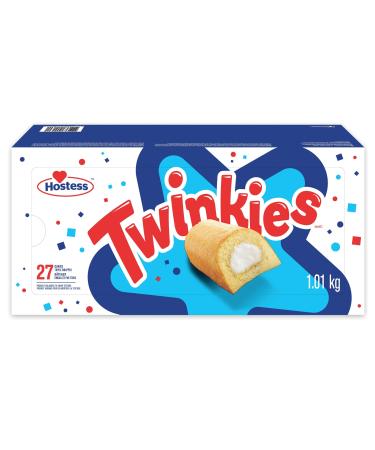 Hostess Twinkies Golden Cakes with Creamy Filling Cake Snacks Contains 27 cakes (9 packs Triple Wrapped) 1.01 kg (Pack of 1) Cakes