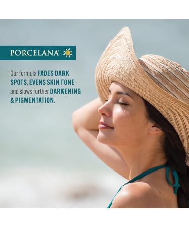 Porcelana Daytime Hydration Cream - Fades Dark Spots & Evens Skin Tone - Antioxidant Moisturizer for Face & Body (3 oz) - Ideal for Sun & Age Spots Acne Scarring Melasma - Buy Online on GoSupps.com