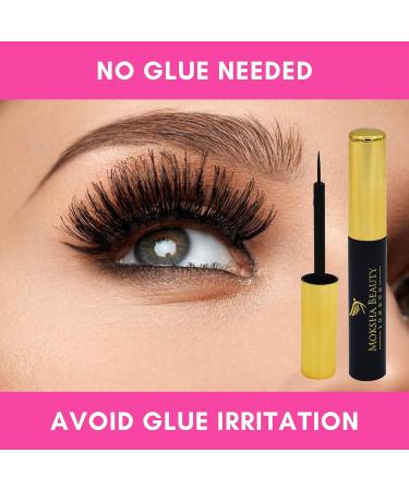 Magnetic Eyelashes Magnetic Eyeliner and Lashes Kit - Reusable 3D False Eyelashes with Tweezers Lash Set | No Glue Waterproof Eyeliner | Lashes Natural Look (7 Pack) - Buy Online on GoSupps.com