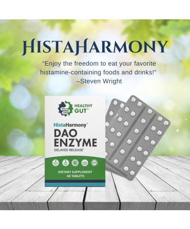 Healthy Gut HistaHarmony | Delayed Release DAO Enzyme Supplement | 30 000 HDU Diamine Oxidase Histamine Blocker | 60 Servings - Buy Online on GoSupps.com