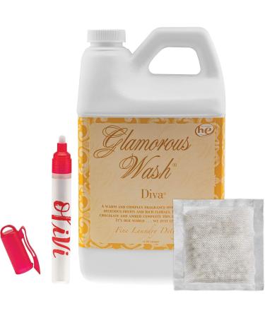 Tyler DIVA Glamorous Wash 1/2 Gallon | Fresh Scented Laundry Detergent & Olivi Stain Remover Pen for Clothes Linen & Expensive Fabrics - International Shipping Available - Buy Online on GoSupps.com
