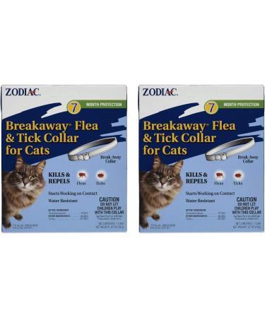 Zodiac Breakaway Flea & Tick Collar for Cats 7 Month Supply - Pack of 2