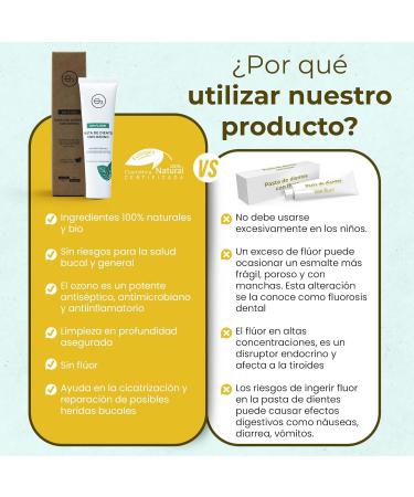 Ozono d'Or Fluoride-Free Toothpaste | 100% Organic & Vegan | Natural Whitening for Sensitive Gums | 100 ml - Buy Online on GoSupps.com