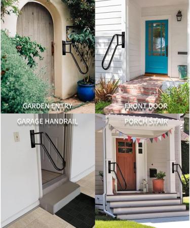 Railings Handrails for Outdoor Steps 22.8" Safety Grab Bar for Stairs Wall Mounted Stair Railing for Garage Entry Steps Stair Interior or Exterior Stairway - Buy Online on GoSupps.com