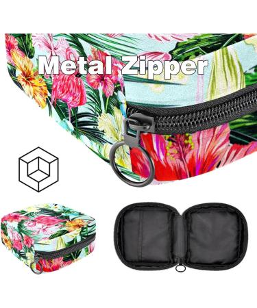 Buy Tropical Pink Flamingo Storage Bags for Women's Bandages Menstrual Pads & Tampons - Portable Organizer for School & Office - Buy Online on GoSupps.com
