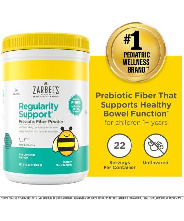 Zarbee's Children's Regularity Support* Prebiotic Fiber Powder Flavorless Fiber Powder for Kids to Help Reduce Occasional Constipation* Daily Fiber Supplement for Toddlers 5.82 oz - Buy Online on GoSupps.com