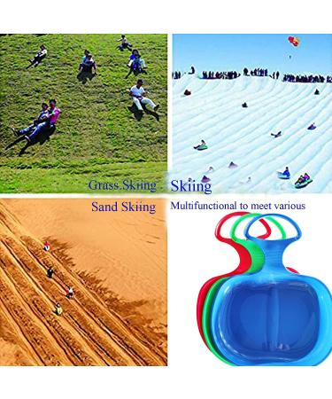 Femont Ski Scooter Snow Sled Board for Outdoor Sports - Cold-Resistant Snowboard Sleigh Kick-Scooter with Strength Handle - Winter Toys for Snow Grass Sand Sliding - 3 PCS - Buy Online on GoSupps.com