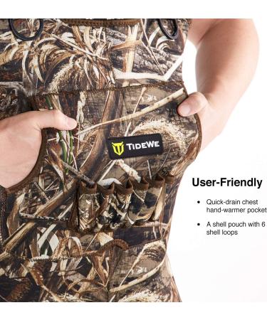 TIDEWE Chest Waders with 600G Insulation Realtree MAX5 Camo - Men's Waterproof Hunting Waders Size 11 - Buy Online on GoSupps.com
