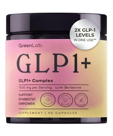 GreenLab GLP-1 Supplement for Women & Men | Plant-Based GLP1+ Formula with Probiotics & Prebiotics | Vegan Gluten-Free | 90 Capsules