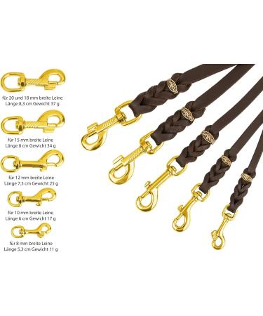 Buy 3-Way Adjustable COPCOPET Fat Leather Dog Leash - Handmade in Germany | Soft Leather Brass Fittings 2.80m x 15mm Brown | International Shipping - Buy Online on GoSupps.com