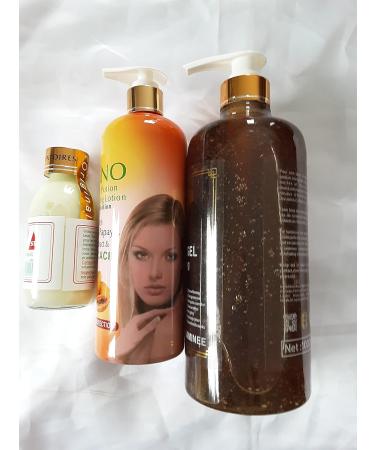  OBBBeaut Whitening and brightening range: Nano milk 500ml Magic Derma serum 120ml Lalala brown shower gel 1000ml - Buy Online on GoSupps.com