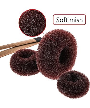 Hair Bun Shaper Set with Donut, Bun Marker, Ponytail Tools, Bobby Pins & Elastic Bands - Brown Bun Maker Kit for Women & Kids - Buy Online on GoSupps.com