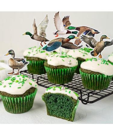 18pcs Mallard Duck Cupcake Toppers One Lucky Duck Birthday Party Decoration for Duck Baby Shower Supplies - Buy Online on GoSupps.com