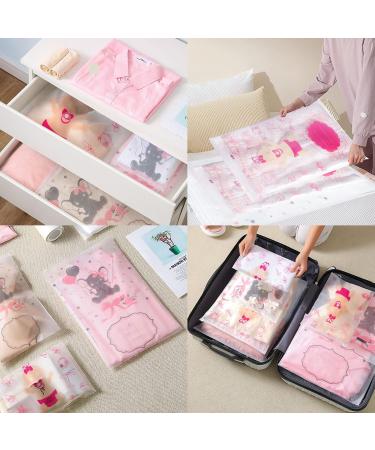 Pack of 12 Pink Newborn Hospital Bags - Transparent Closure Bags (38 x 25 cm) | Perfect Gifts for Newborns - International Shipping Available - Buy Online on GoSupps.com