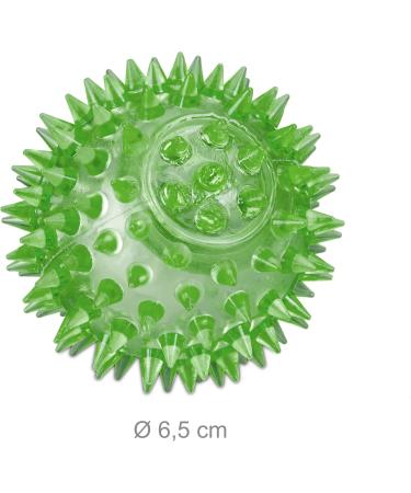 Relaxdays Hedgehog Ball Set of 12 - Colorful LED Bouncy Balls for Kids - 4 Flashing Colors 6.5 cm - Buy Online on GoSupps.com