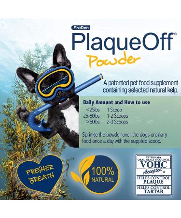 ProDen PlaqueOff Powder 180g for Healthy Teeth, Gums & Fresh Breath in Pets - Buy Online on GoSupps.com