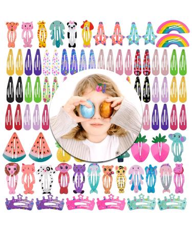100 Non-Slip Snap Hair Clips - Sweet Color Metal Hair Accessories for Girls & Women - Buy Online on GoSupps.com