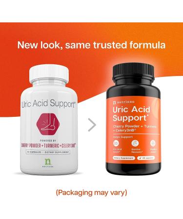 Uric Acid Cleanse Support: Tart Cherry Extract Capsules 2500mg with Turmeric & Celery Seed - 60 Capsules - Buy Online on GoSupps.com
