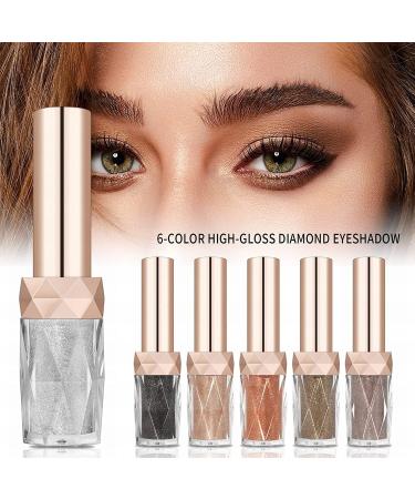  Fanlulu Liquid Shimmering Eyeshadows Monochrome Pearl Liquid Lazy European and American Style Eyeshadow Pearls and Diamonds Glitter Eyeshadow Liquid (06 Shiny Brown) - Buy Online on GoSupps.com