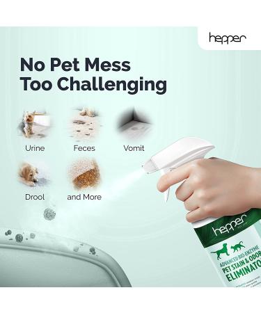 Hepper Advanced Bio-Enzyme Pet Stain & Odor Eliminator Spray - 32oz - Safe for Cats, Dogs, and Pets - Removes Smells and Stains from Couches, Carpets, and More - Buy Online on GoSupps.com