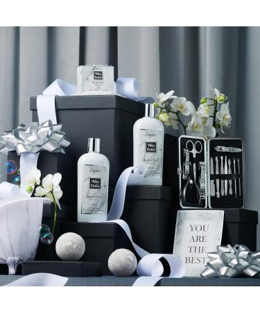 Spa Gifts for Women | White Orchid Bath & Body Gift Set | Self Care Spa Kit with Nail Kit Bath Bombs & More | Perfect Gifts for Mom Girlfriend & Special Occasions - Buy Online on GoSupps.com