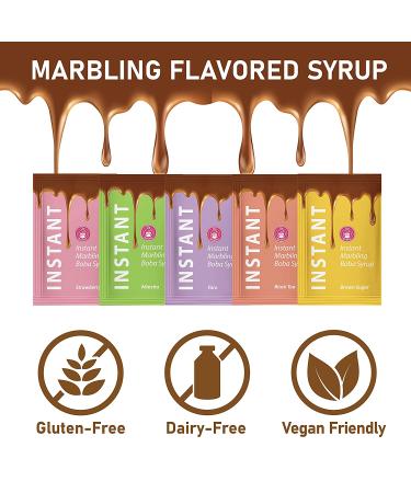 O's Bubble Instant Boba Kit | Marbling Boba Tea Kit with Tapioca Pearl & Syrup | Vegan & Gluten-Free | Taro Flavor (Pack of 4) - Buy Online on GoSupps.com